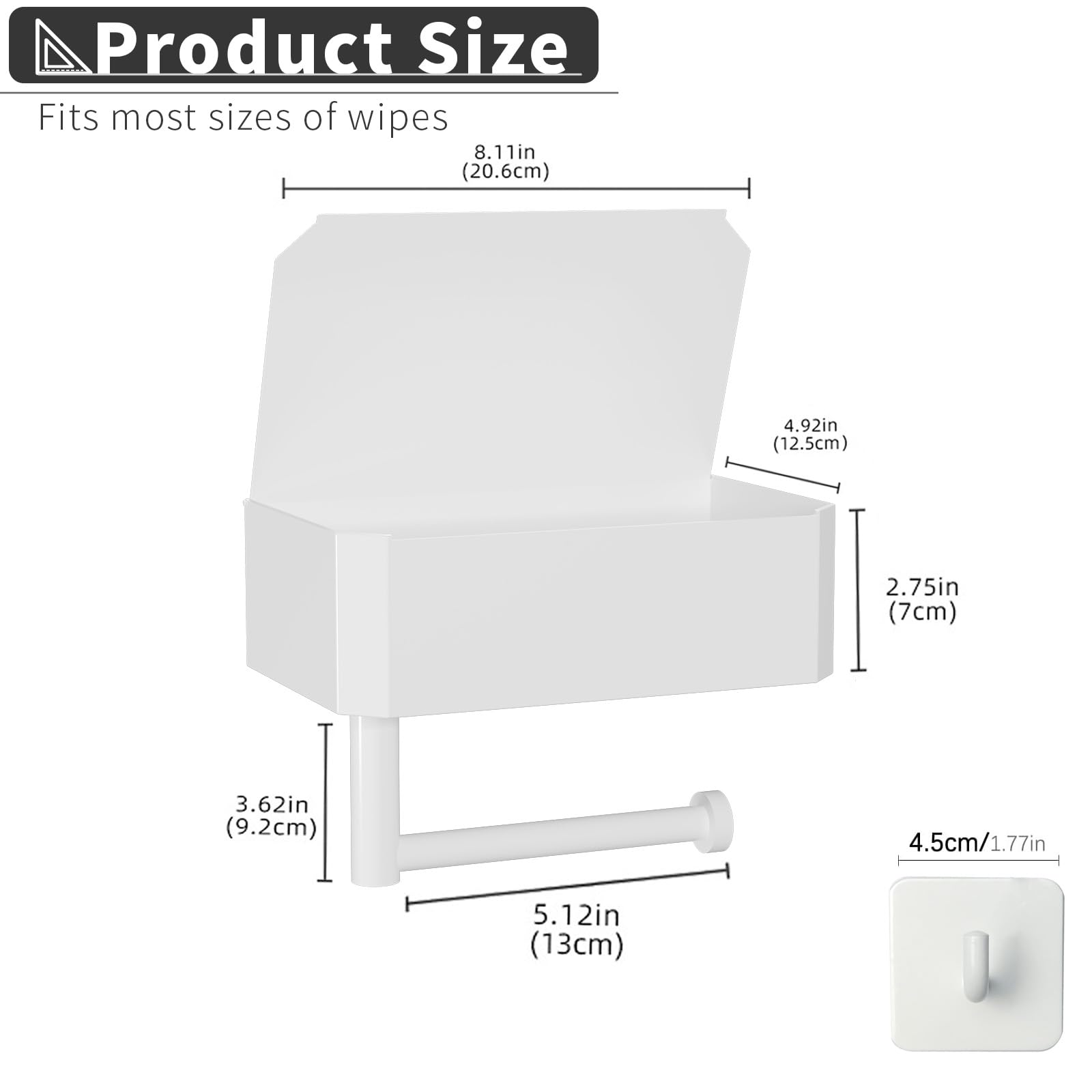 Portarrollos Papel Higienico, Porta Rollos de Papel Higienico, Soporte Papel Higienico, Porta Rollos de Papel Higienico Adhesivo, Portarrollos Papel Higienico Blanco