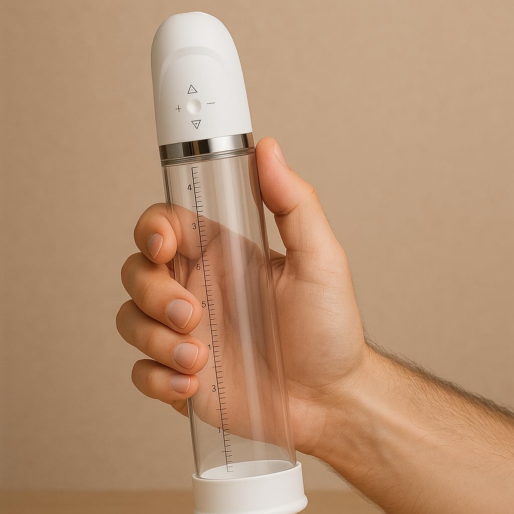 Sh! - Pompa per ingrandire il pene da uomo, 9 modalità di vibrazione, potenza multi-aspirazione, ricarica USB magnetica, pompa per ingrandire l'erezione, strumento di potenziamento maschile per una