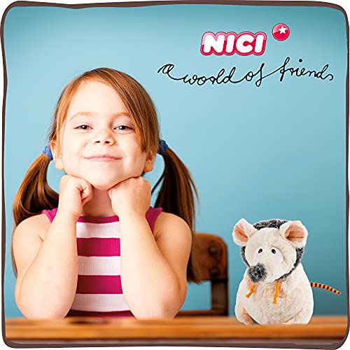 NICI 47291 Kuscheltier Maus 20cm – Maus Plüschtier für Mädchen, Jungen & Babys – Flauschiges Stofftier zum Kuscheln & Spielen – Kuscheliges Schmusetier der Winter Kollektion, beige/grau – Bild 7