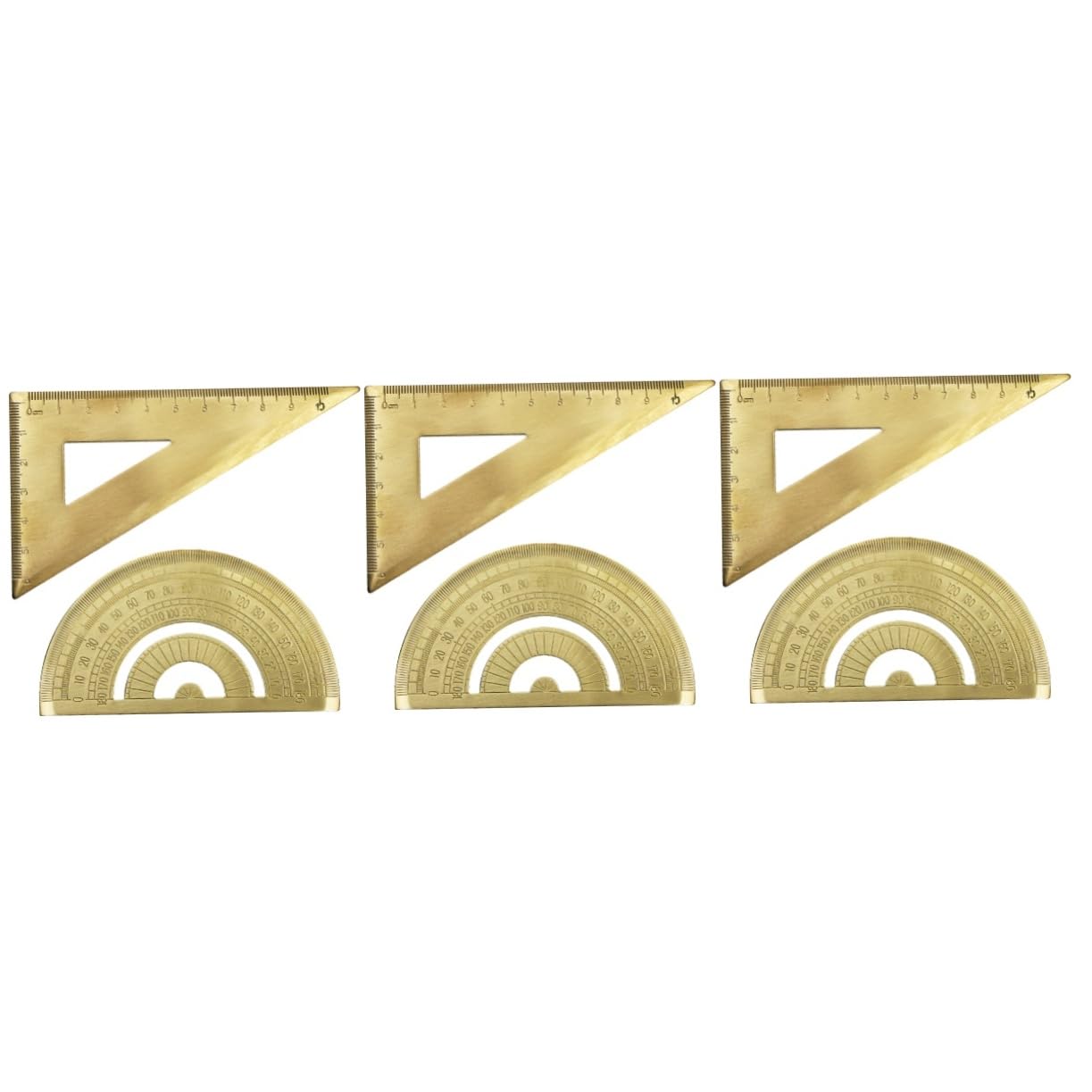 NUOBESTY 3 Sets Zeichenwerkzeug-Set Lineal Und Dreieck Hochpräziser Messwinkelmesser Für Geometrie Und Technik