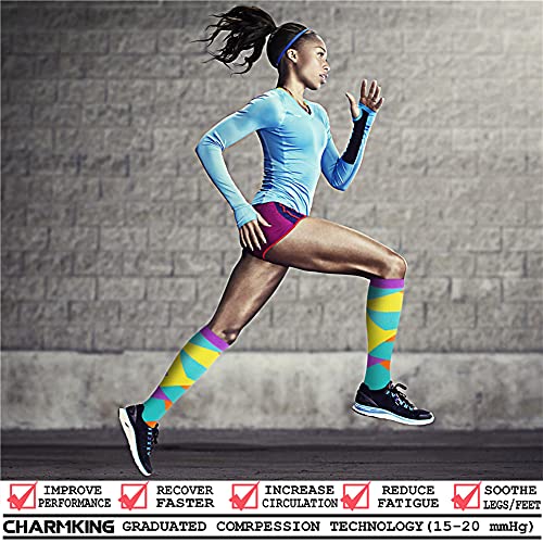 Image of Compression Socks (7 Pairs), 15-20 mmhg is BEST Graduated Athletic & Medical for Men & Women, Running, Flight, Travel, Nurses, Pregnant - Boost Performance, Blood Circulation