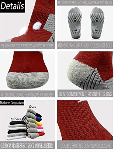 Soccer Socks 3/12 Pairs Team-Sport Knee High Breathable Football Socks for Men Youth Kids Boys - Image 6