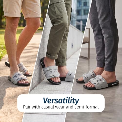 Image of YOHO Drystep Sliders for Men | Waterproof Monsoon Footwear & Rainy Sandals | Skin Friendly Adjustable Strap