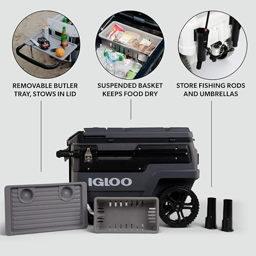 Image of Igloo Trailmate Journey 70Qt Wheeled Cooler | Insulated Hard Shell Ice Chest