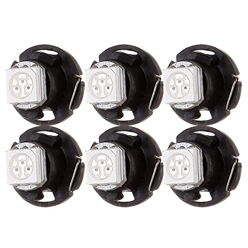 Image of cciyu 6 Pack T4.7 Neo Wedge 5050 Led Replacement fit for A /C Bulbs Lamp Light (red)