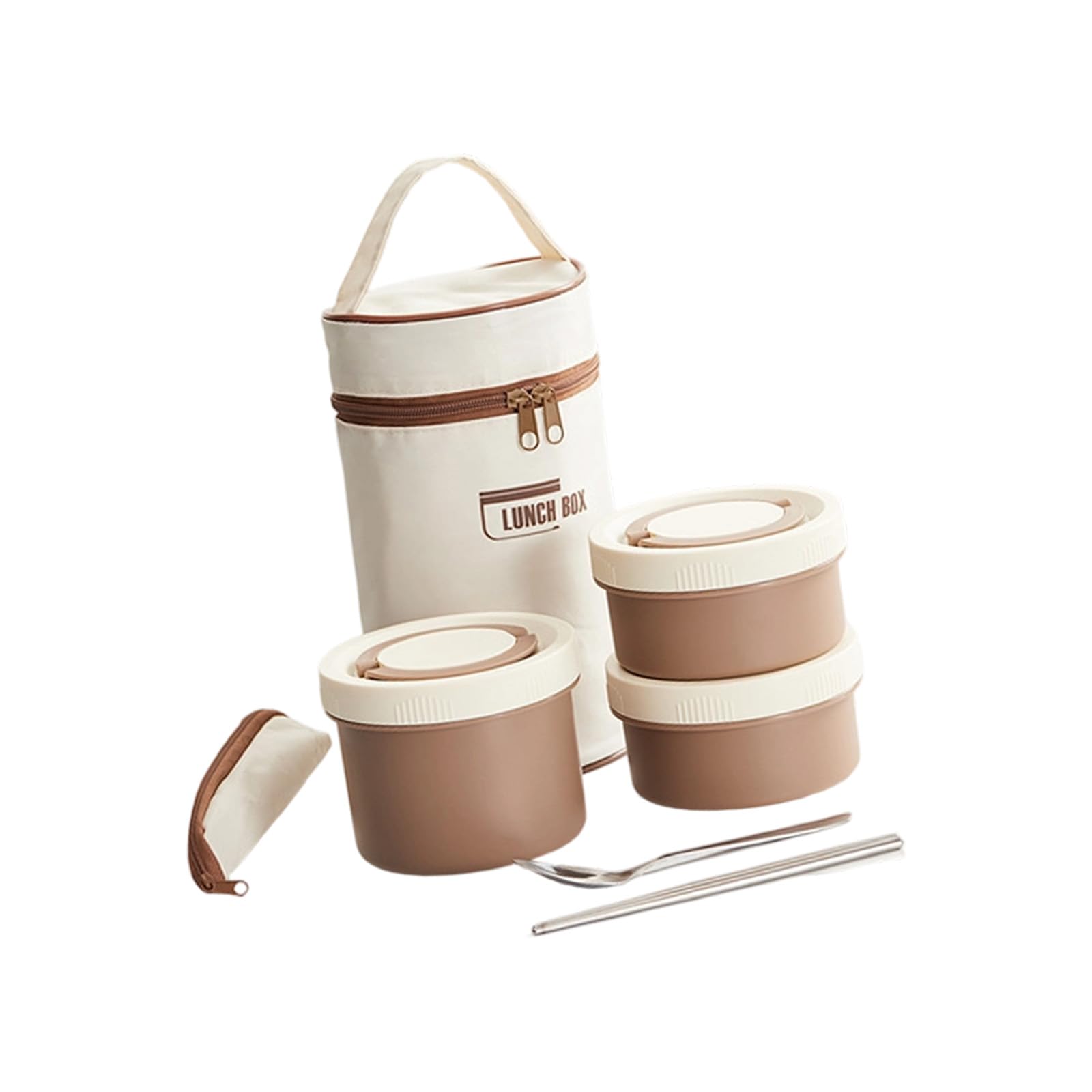 Xjdzineq 4 Compartment Meal Canisters Impermeable Plan Rustless Mealbox for Work Travel Use Rustless Mealbox with Warm Bag