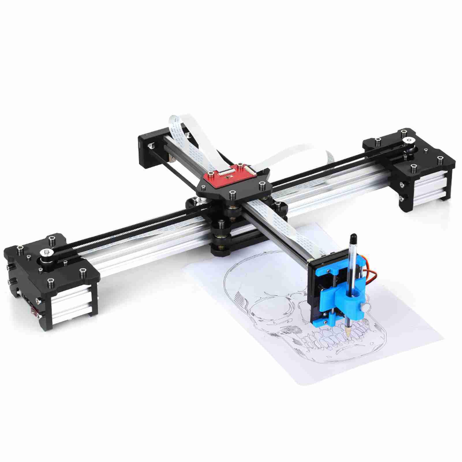 Plotter Pen Drawing Robot Robot Máquina de Dibujo Ensamblado para Escribir Silver (Enchufe de la UE)