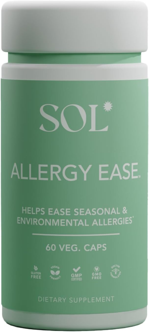 Allergy Ease Supplement: Allergy Relief and Immune Support, 15X More Powerful, Andrographis, Astragalus, 60 Easy-to-Swallow Capsules