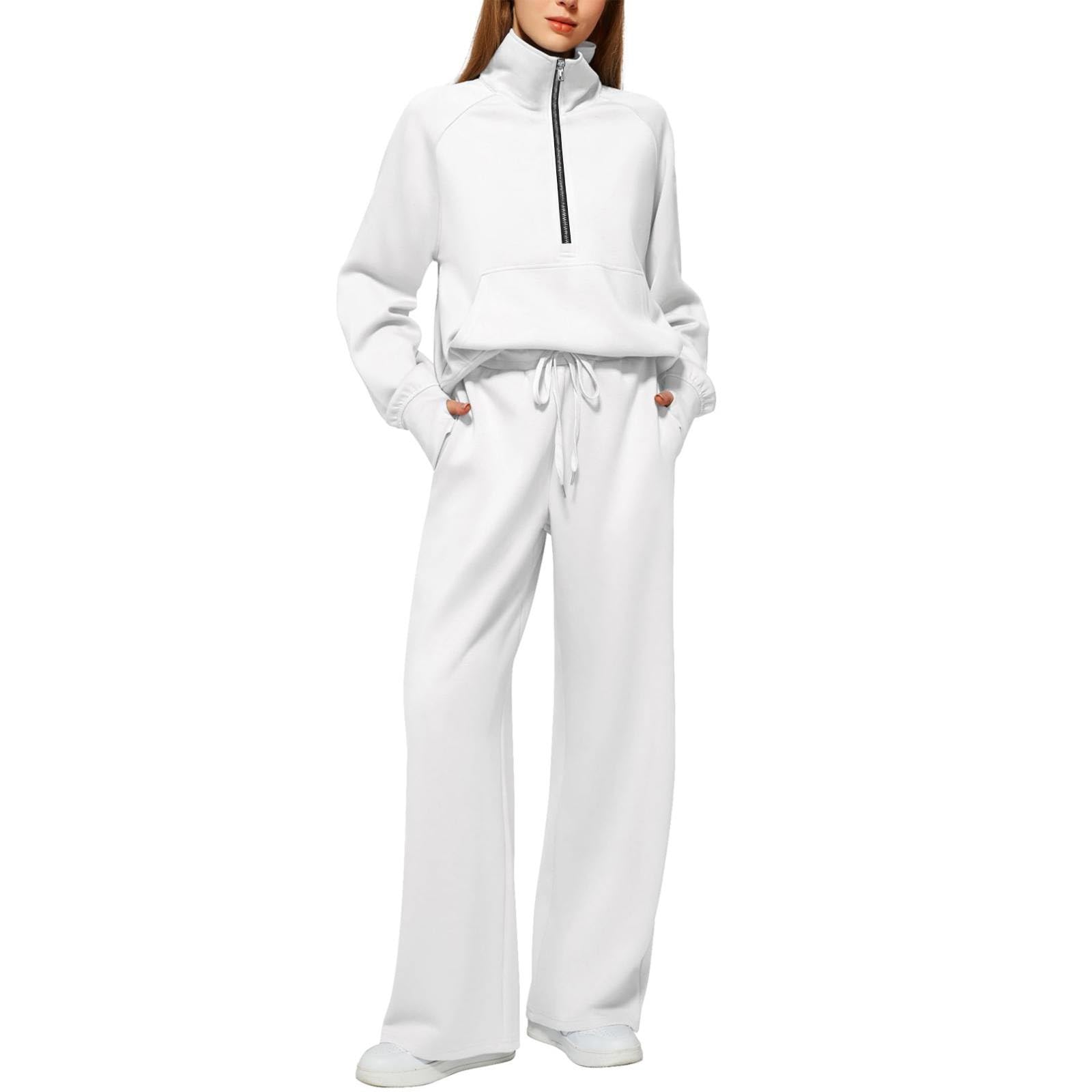 Survêtement Femme Pvucpot 2 Pièces - Sweat Capuche + Pantalon - Sport Et Décontracté