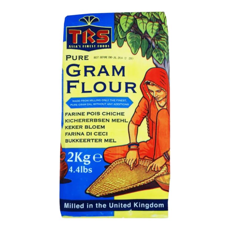 TRS Kichererbsenmehl 2kg - Premium Qualität Besan für Pakoras Bhajis & glutenfreies Backen vegan & ballaststoffreich ideal für indische Gerichte & Snacks
