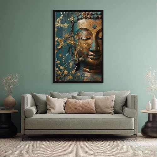 Poster sur toile Bouddha déco murale salon chambre coucher et bureau zen
