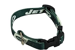 Rico New York NY Football Jets Nylon Adjustable Dog Collar