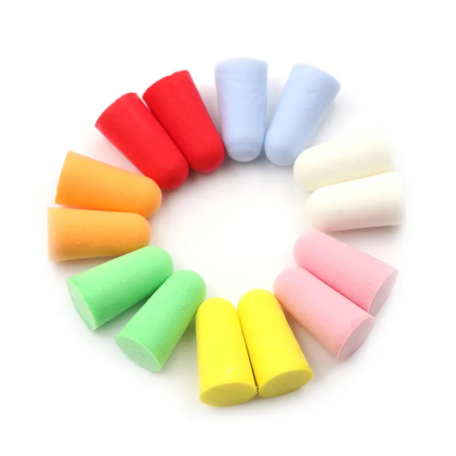 Tapones para los oídos para dormir, 10 pares de tapones para los oídos de espuma de poliuretano, antirruido, cómodos para estudiar el sueño (rojo)
