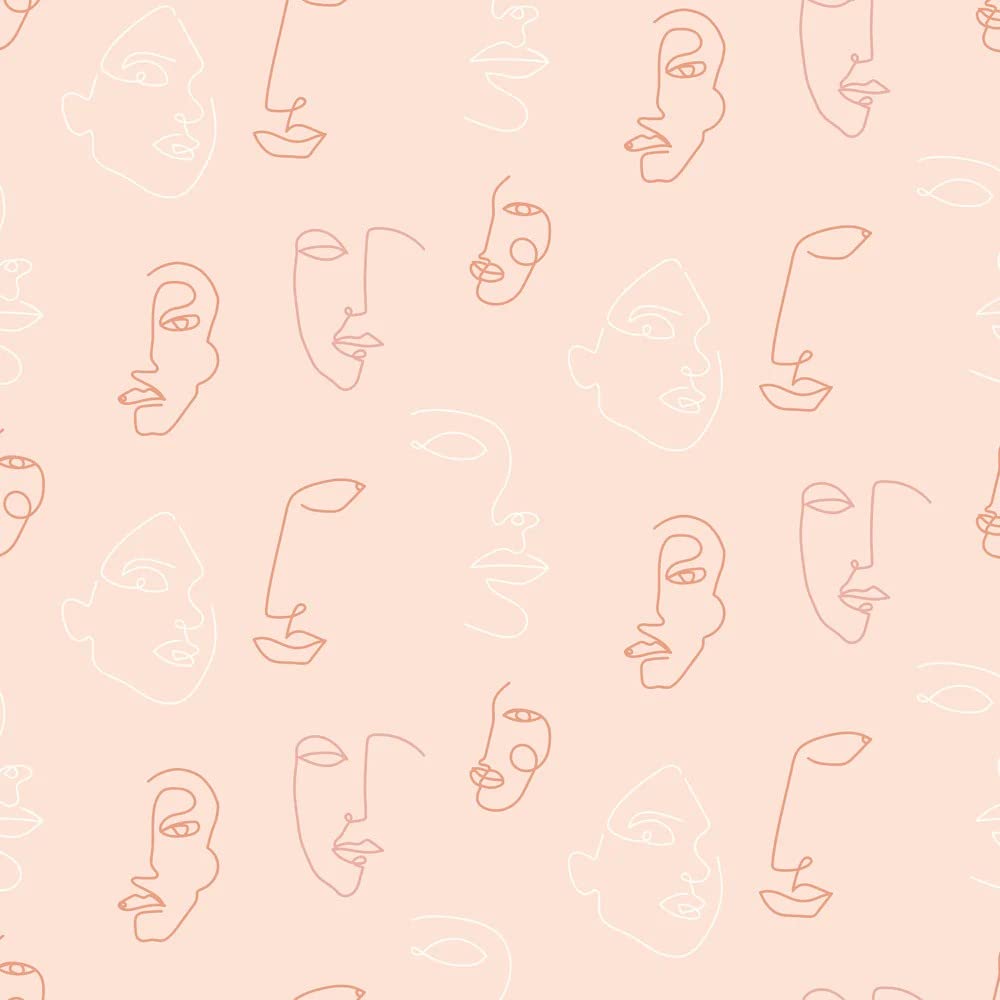 Furn Abstract Printed Wallpaper in Pink 10m