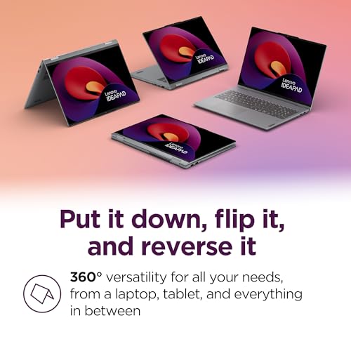 Image of IdeaPad 5 2-in-1-2024 - Professional Laptop - Fingerprint Sensor - 16 inch WUXGA IPS Display - 16GB Memory - 512GB SSD Storage - AMD Ryzen 7 8845HS - Windows 11 Home -Luna Grey