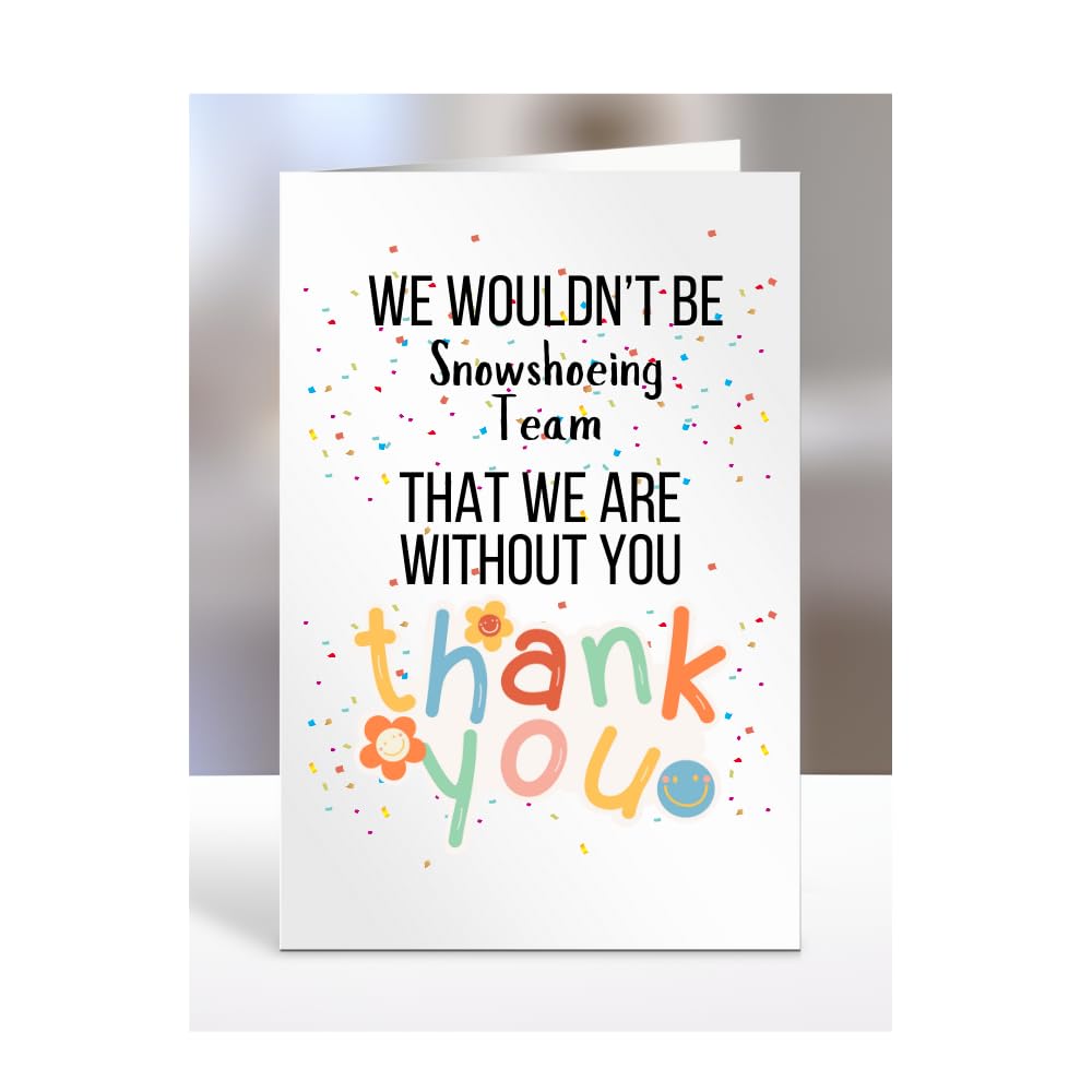 Snowshoeing Card for snowshoer, Coach Gift, Thank You Present for Men or Women, Leaving or Retirement, Presents for Christmas, A5-157_109 โ image 1