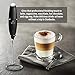 Zulay Original Milk Frother Handheld Foam Maker for Lattes - Whisk Drink Mixer for Bulletproof Coffee, Mini Foamer for Cappuccino, Frappe, Matcha, Hot Chocolate by Milk Boss (Black)