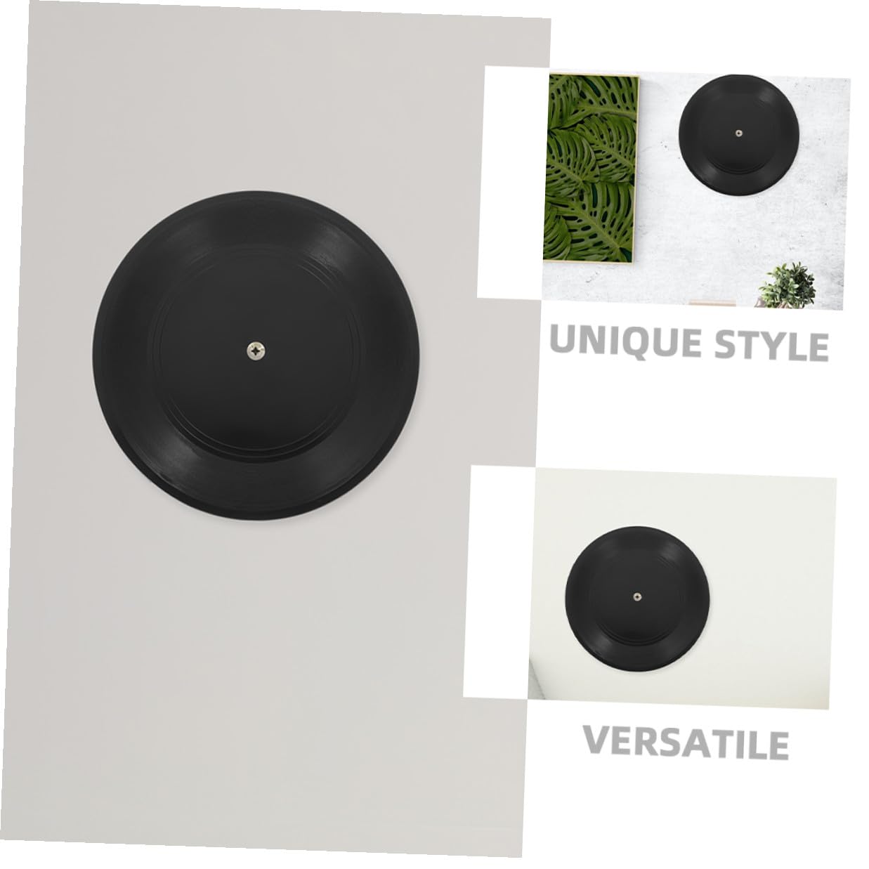 POPETPOP Dischi Esposizione Artistica da Parete in Plastica in Vinile Decorativi da 12 Pollici Neri Set 10 Pezzi per Arredamento Indie e Studio Musicale per Decorazioni Retrò Camera