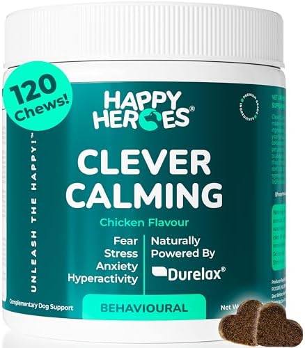 Clever Calming Dog Treats, 100% Natural Supplement, Behavioural H...