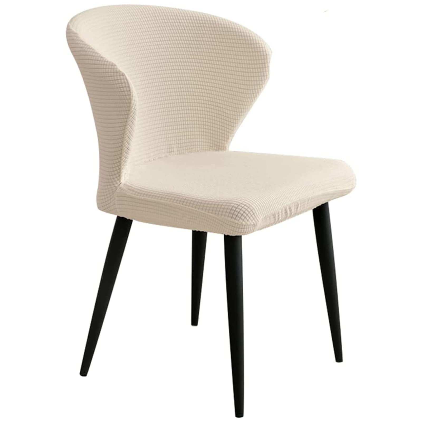 Leomix H Set Of 1/2/4 Curved Back Accent Kitchen Chair Slipcover, Dining Chair Slipcovers Cover, Modern Arc Shaped Counter Eight Bar Stools Covers Wing Back Chair Protector,,4Pack