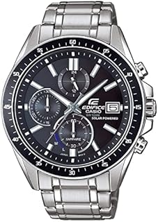 CASIO Herren Chronograph Solar Uhr mit Edelstahl Armband EFS-S510D-1AVUEF, Silber