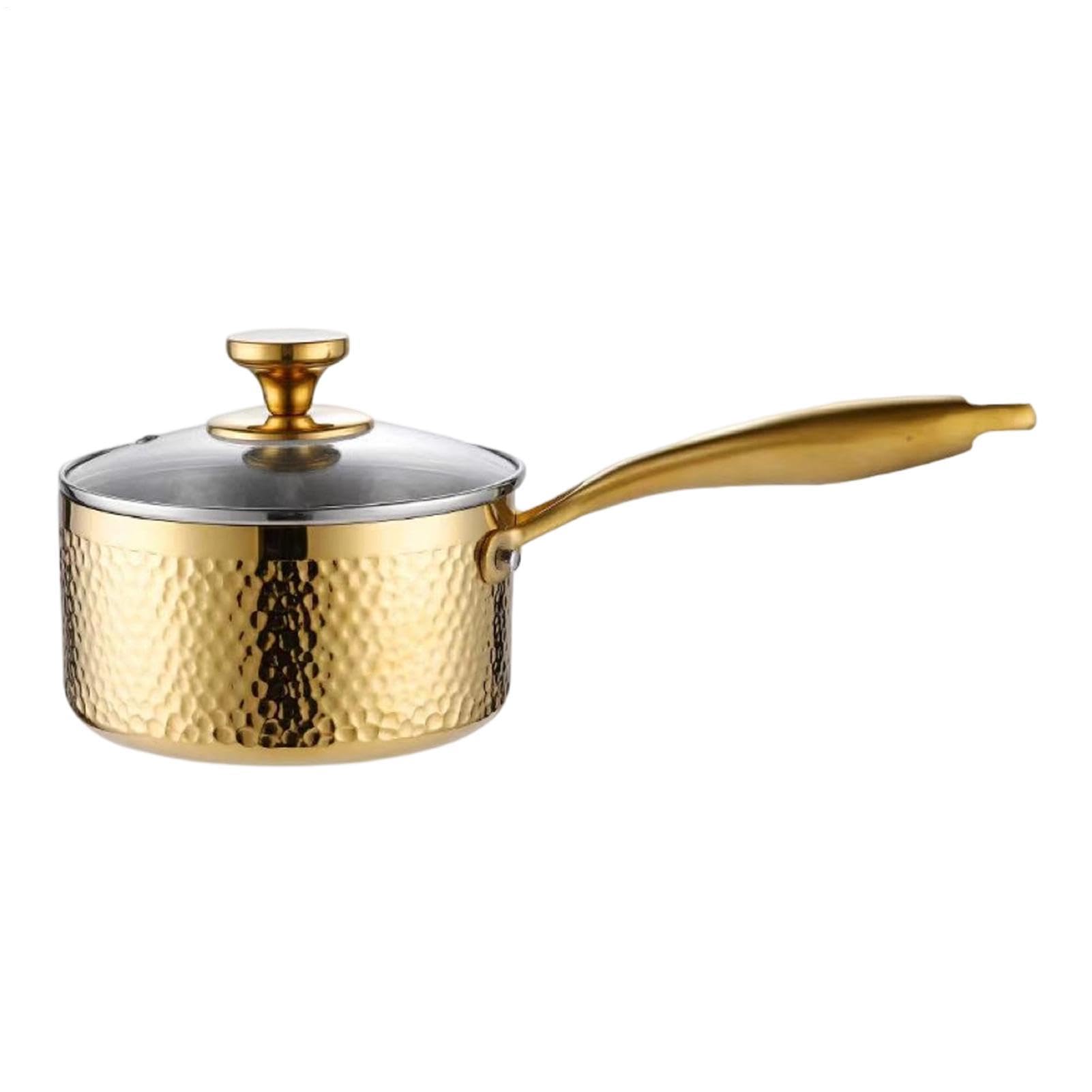 Cazo para Salsas Cacerola de Cocina Fabricada en Acero Inoxidable con Mango