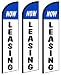 3 Windless, Swooper, Flutter, Feather, Banner Flags NOW LEASING by Mission Flags