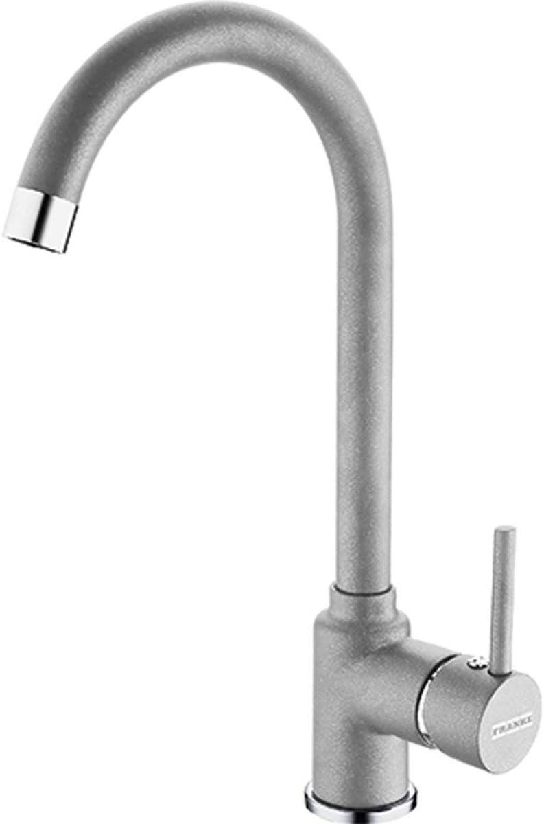 Franke Poland Pack of 1 Stone Grey 115.0332.348 High Pressure Kitchen Sink Mixer Tap with Fixed spout, Chrome