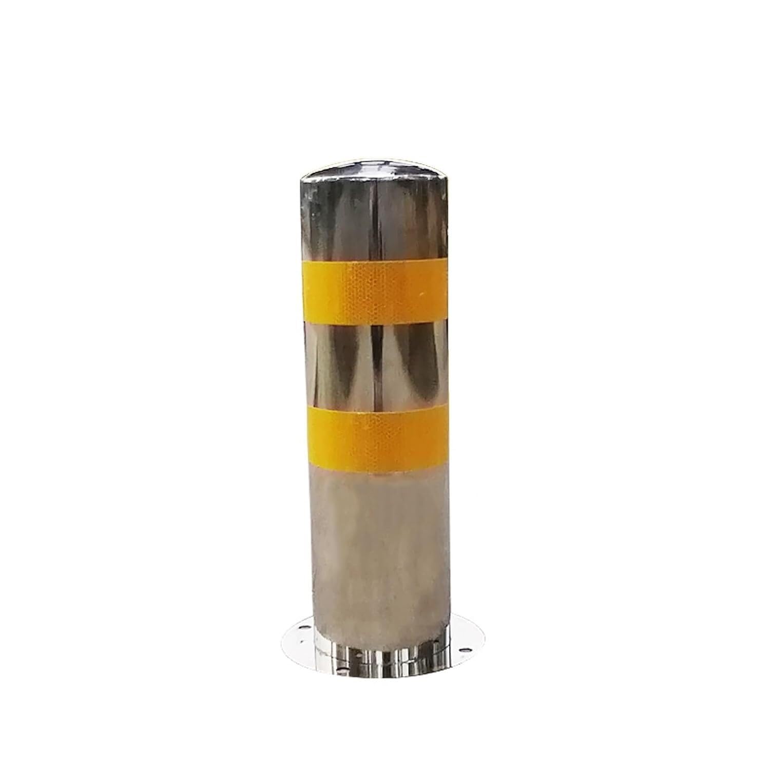 HCZKIUJY Safety Bollard Post with Anchor Bolts, Steel Traffic Barricade for Driveway Protection (Diameter 15.9cm)