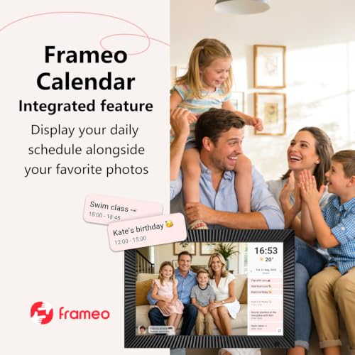 Image of Frameo WiFi Digital Photo Frame 10.1 Inch, 32GB IPS Touch Screen, Digital Picture Frame with Auto-Rotate, Wall Mountable, Share Photos&Videos via Frameo APP, for Parents Grandparents