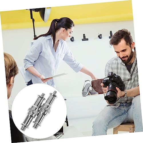 Adaptador de 1/4 a 3/8 Operitacx de aluminio para soporte de luz flash pack de 2 2