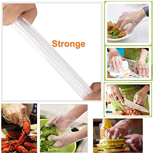 100 Pièces Gants en Plastique PE Gants Jetables Gants – Image 4