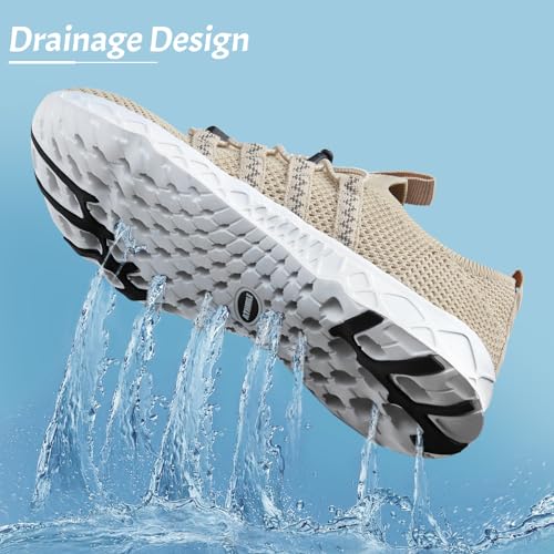 Image of ATHMILE Water Shoes for Men Women Barefoot Hiking Swim River Beach Knit | Adult Lake Pool Aqua Socks Quick Dry for Hiking Surfing Kayaking Sport Accessories Camping Must Haves