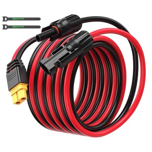 BateriaPower 10FT Solar Connector to XT60 Adapter Cable
