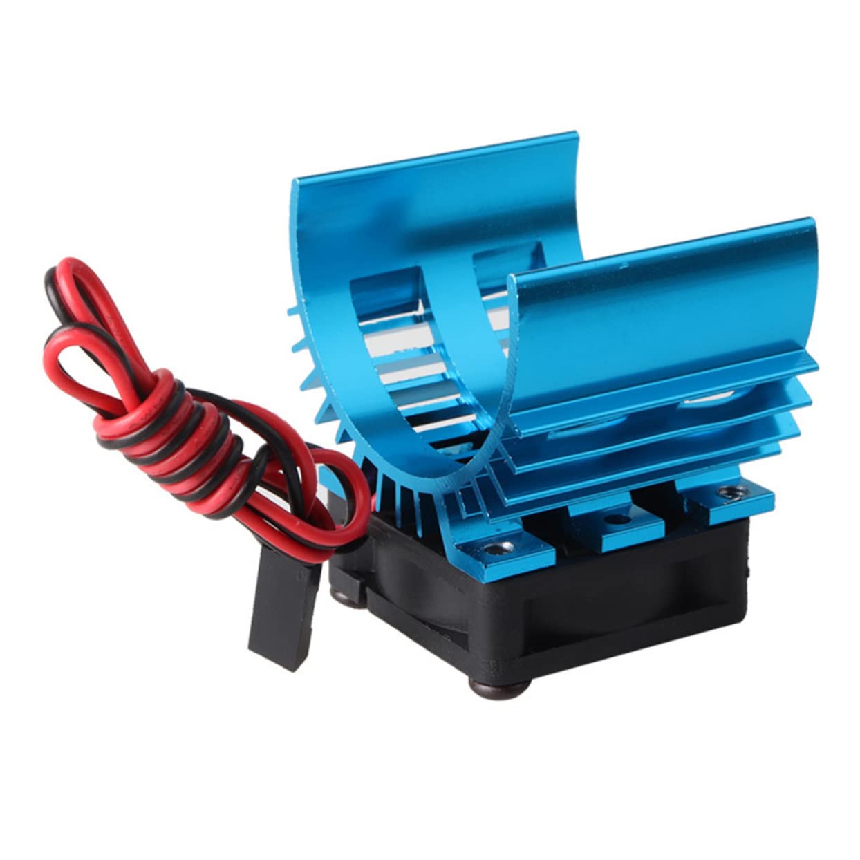 Happyyami 380 Motor Motor Car Part Electric Motor Heat Sink Heat Sink Cooling Fin Electric Radiator System Aluminum Black