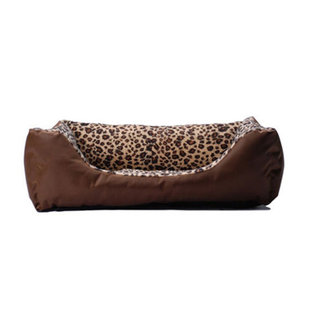 LvRao Hundebett Aus Cord – Kaffee, Größe M (50 X 40 X 17 Cm), Für Alle Jahreszeiten, Rechteckig, Waschbar
