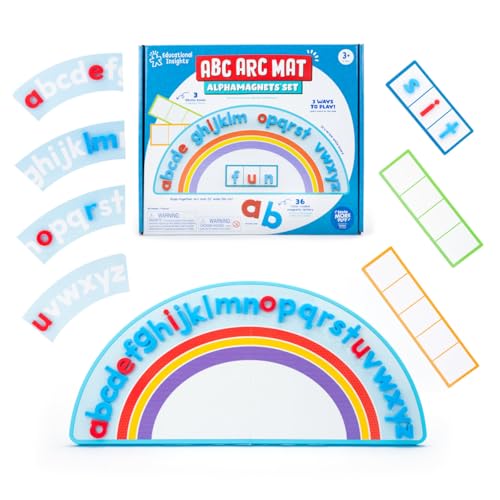 Educational Insights ABC Arc Mat AlphaMagnets® Set – Alphabet Puzzles for Kids, Letter Learning Kit, Preschool Fine Motor Toys, ABC Activity Mats, Magnetic Blocks for Toddlers Ages 3-5