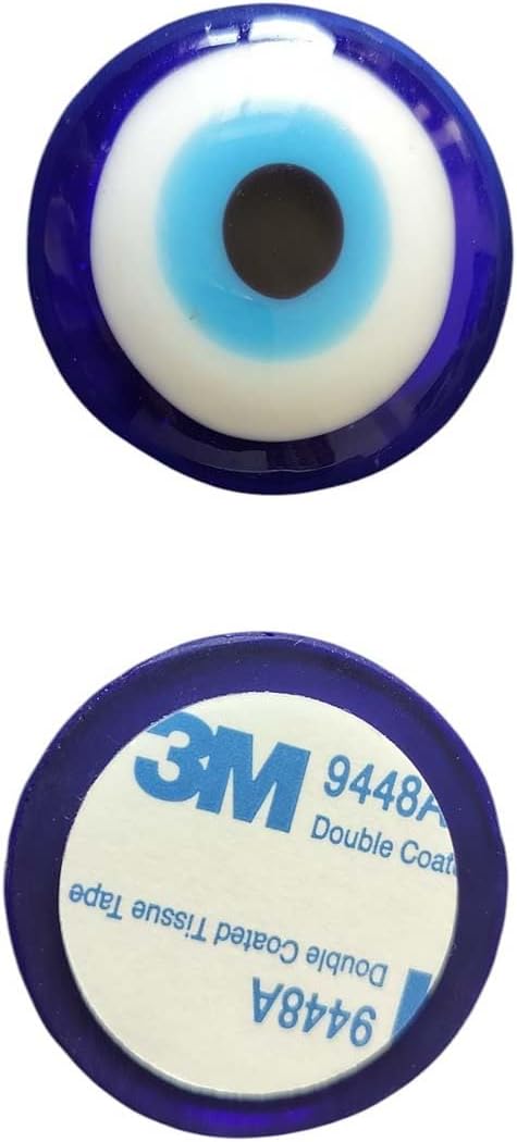 - Nazar Battu for Home Entrance 40mm | Evil Eye Protection Vastu | Buri Nazar Suraksha | Glass Bead Charm for Door, Office, Shop | No Nails - No Hanging – - Fix with Strong 3M EVA Sticker