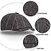 2 Pack Newsboy Hats for Men Classic 8 Panel Wool Blend Ivy Hat Black Brown