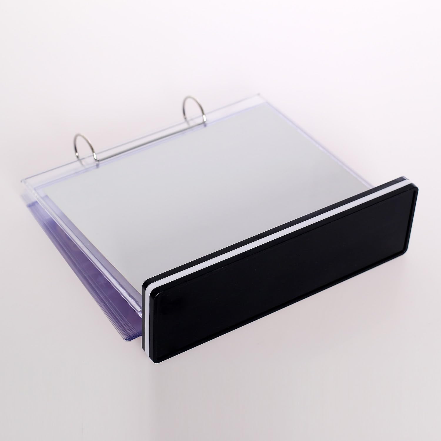 TUKA-i-AKUT 6er A5 Quer Tisch-Flipchart aus Acryl mit Basis, 12 Hüllen je T Form Desktop Flip Chart, Beidseitig Präsentation Flipchart, Aufstellringbuch, Tischaufsteller A5 Quer, TKD8210-A5-12F-6x