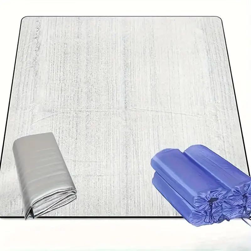 WROPZO Camping Aluminum Mat Sheet Heat Retention, Disaster Prevention, Waterproof, Insulated Mat | Multipurpose Blanket Sleeping | Backpacking Picnic Mat | 200 x 200 cm | Mattress & Pads-image-13