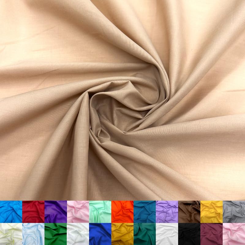 Ice Fabrics Cotton Polyester Broadcloth Fabric by The Yard - 60" Wide Soft & Breathable Broadcloth Fabric for Sewing - Perfect for Apparel, Bedding,