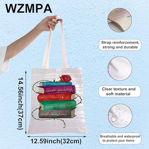 Bolso tote de lona para fans de novelas fantásticas, regalo para amantes de libros y autores miniatura 2