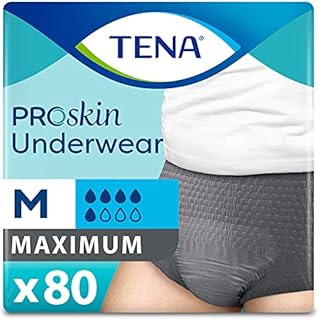 Tena ProSkin Incontinence Underwear for Men, Maximum Absorbency, Small/Medium, 80 ct