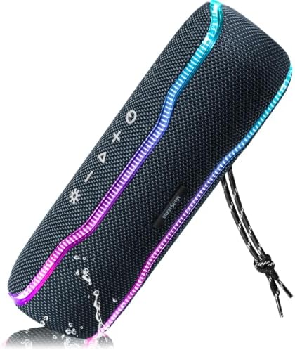 ERKEI SEHN Altavoz Bluetooth 50W Pico IPX7 con Luces Intermitentes