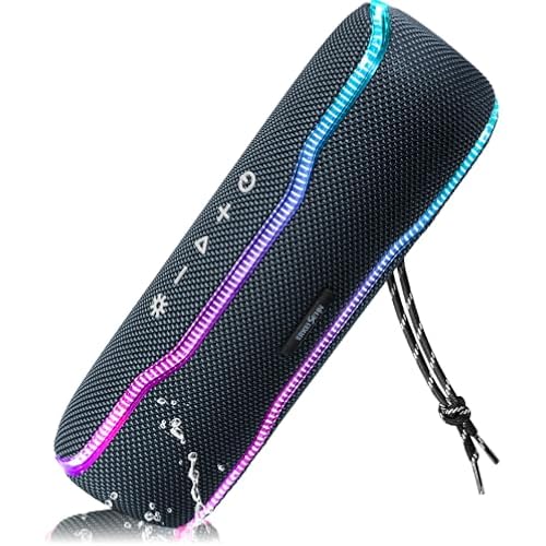 Bluetooth Speaker, IPX7 Waterproof, 50W Peak/25W RMS, Matte Black
