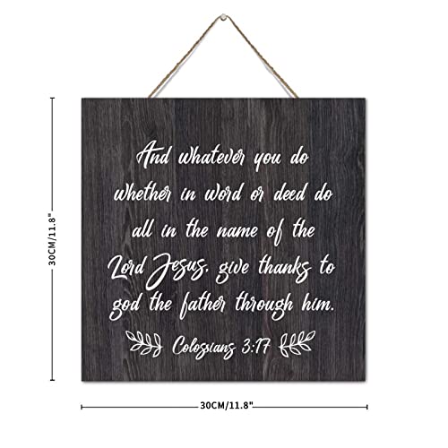 Plaque décorative en bois rustique Jésus pour garde-manger de 30,5 cm - 3