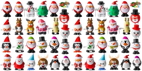 Image of JOYIN 48 Pack Christmas Wind Up Toy Assortments Stocking Stuffers for Christmas Party Favor Supply Accessories (24 Pieces Pack)