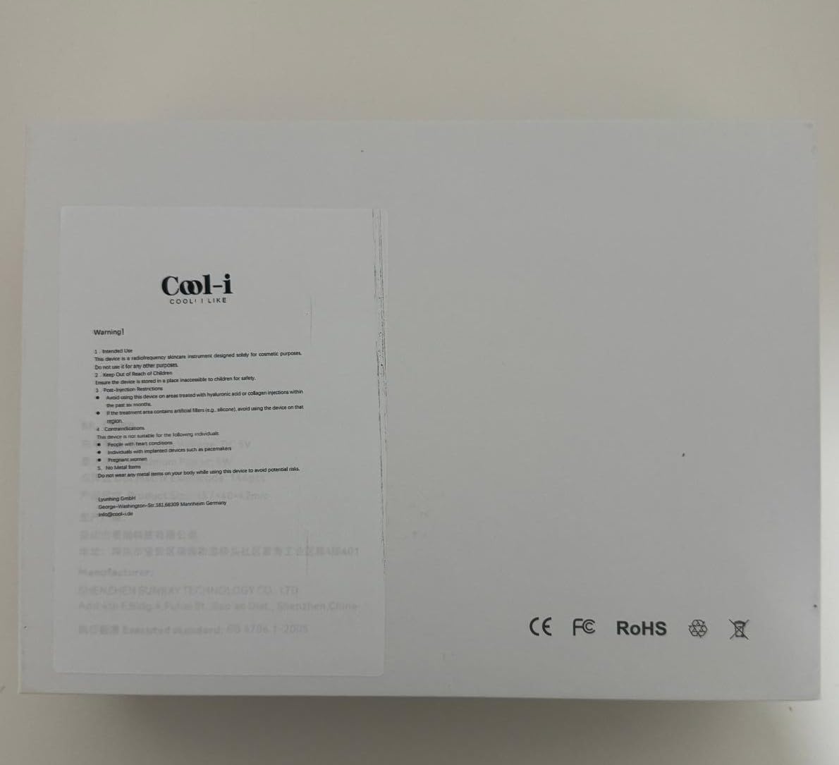 Cool-i® RF-Pflegegerät – Radiofrequenz-Technologie mit Wärmefunktion – Ergänzende Hautpflege zu Hause – Kabellos, tragbar, leicht zu bedienen