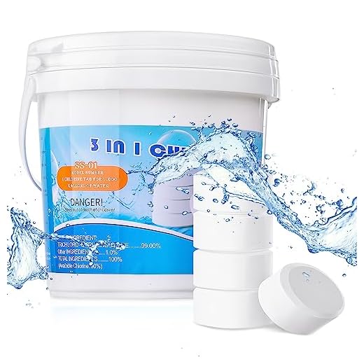 1 Inch Chlorine Tablets 1 LB Pool Chlorinating Tablets Long Lasting 1" Swimming Pool Chlorine Tabs for Pools Hot Tubs Spas Water Parks